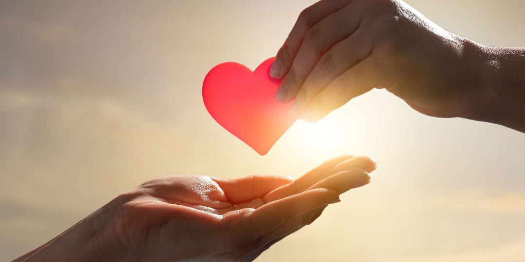 One hand gives heart to the other - charity