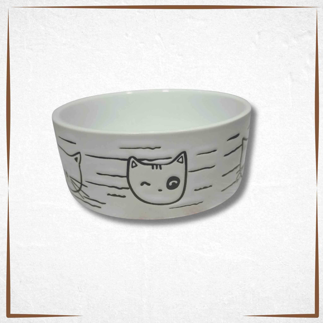 Ceramic Cat Bowl - Standard - Good Kitty