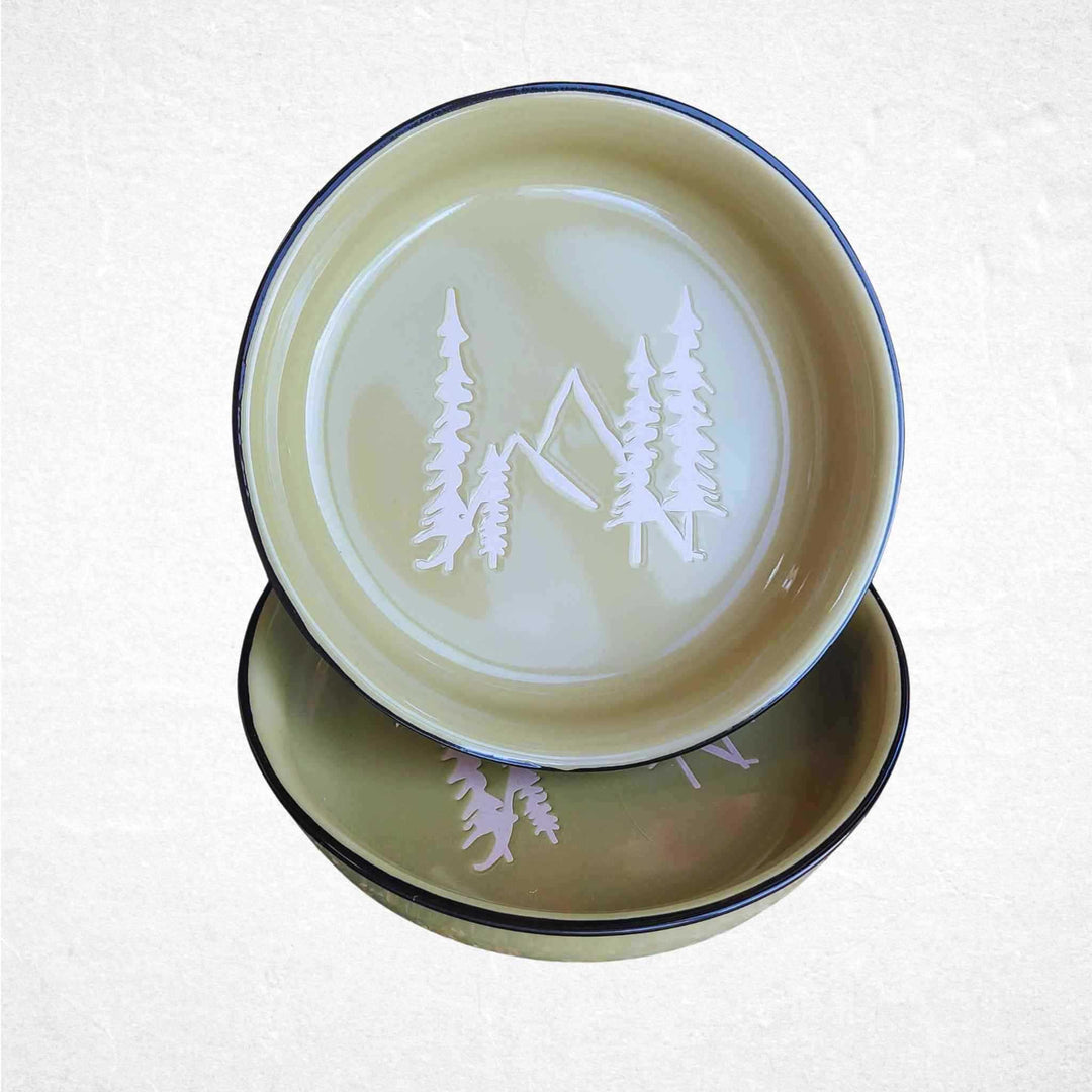 Dog Dish Ceramic - Mountain Adventure