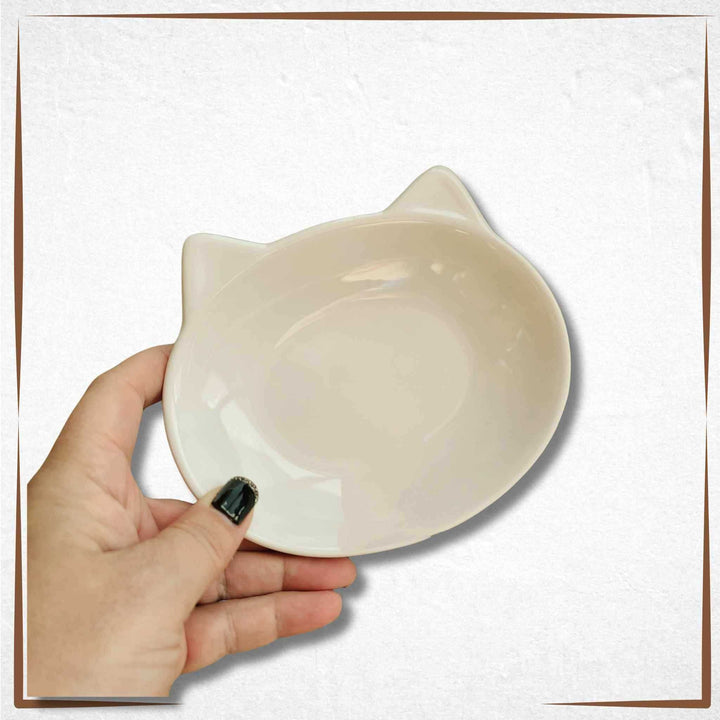 Cat Dish Milo - White