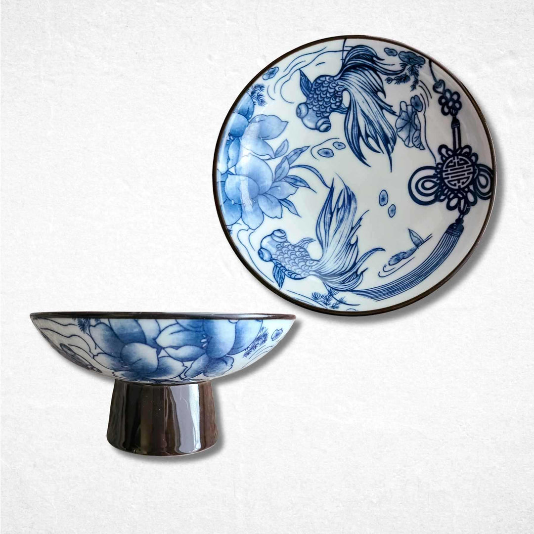 Chinoiserie Cat Plate - Goldfish