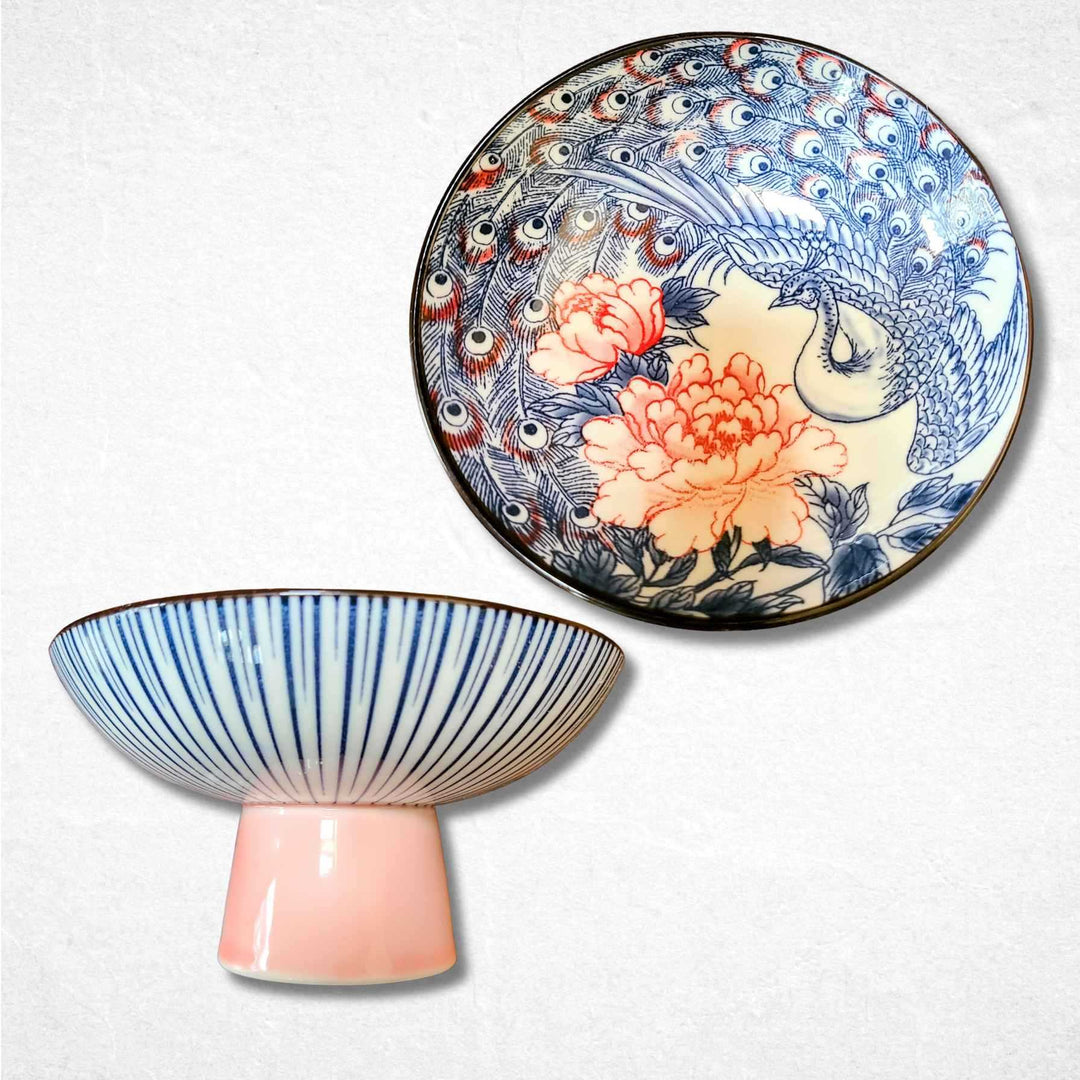 Chinoiserie Cat Plate Peacock