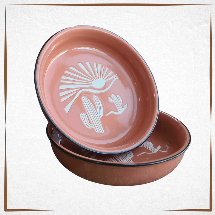 Dog Dish Ceramic - Desert Adventure