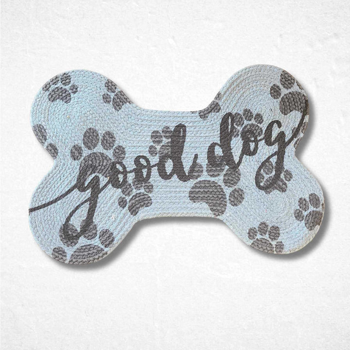 Large Dog Bowl Mat - Bone Style 1