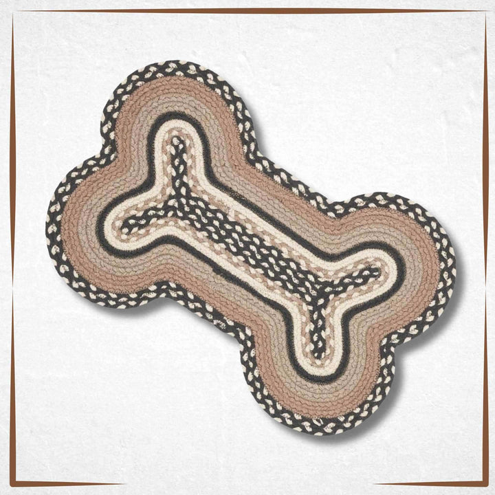 Dog food mat - Bone - Brown