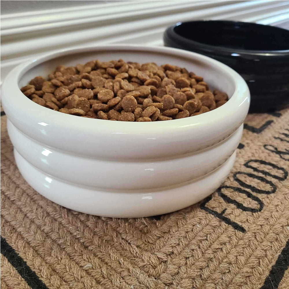 Large Ceramic Dog Bowl - Bubble