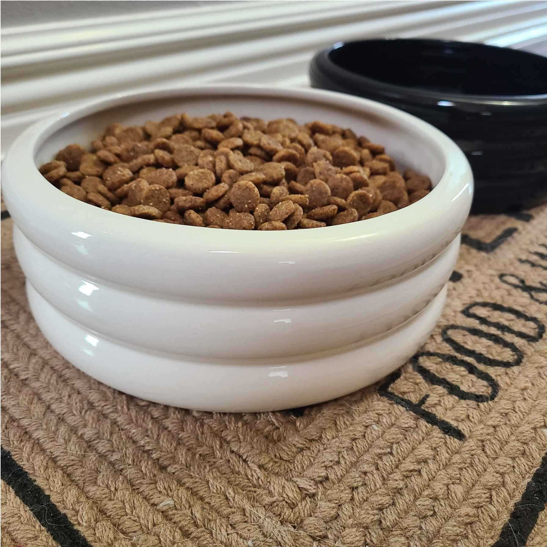 Large Ceramic Dog Bowl - Bubble