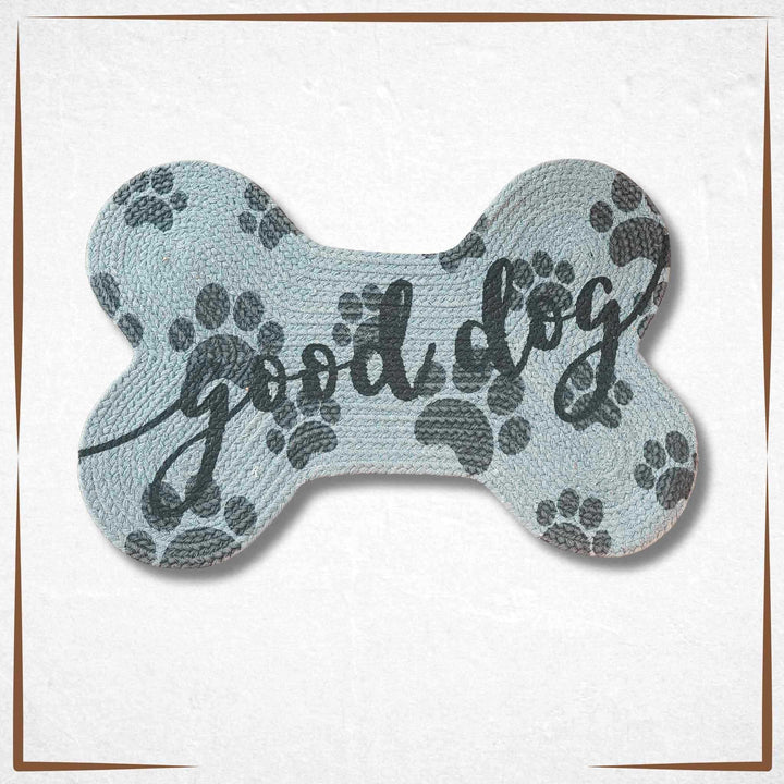 Large Dog Bowl Mat - Bone Style 1