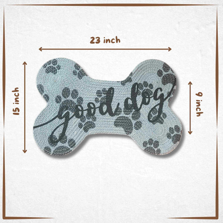 Large Dog Bowl Mat - Bone Style 1