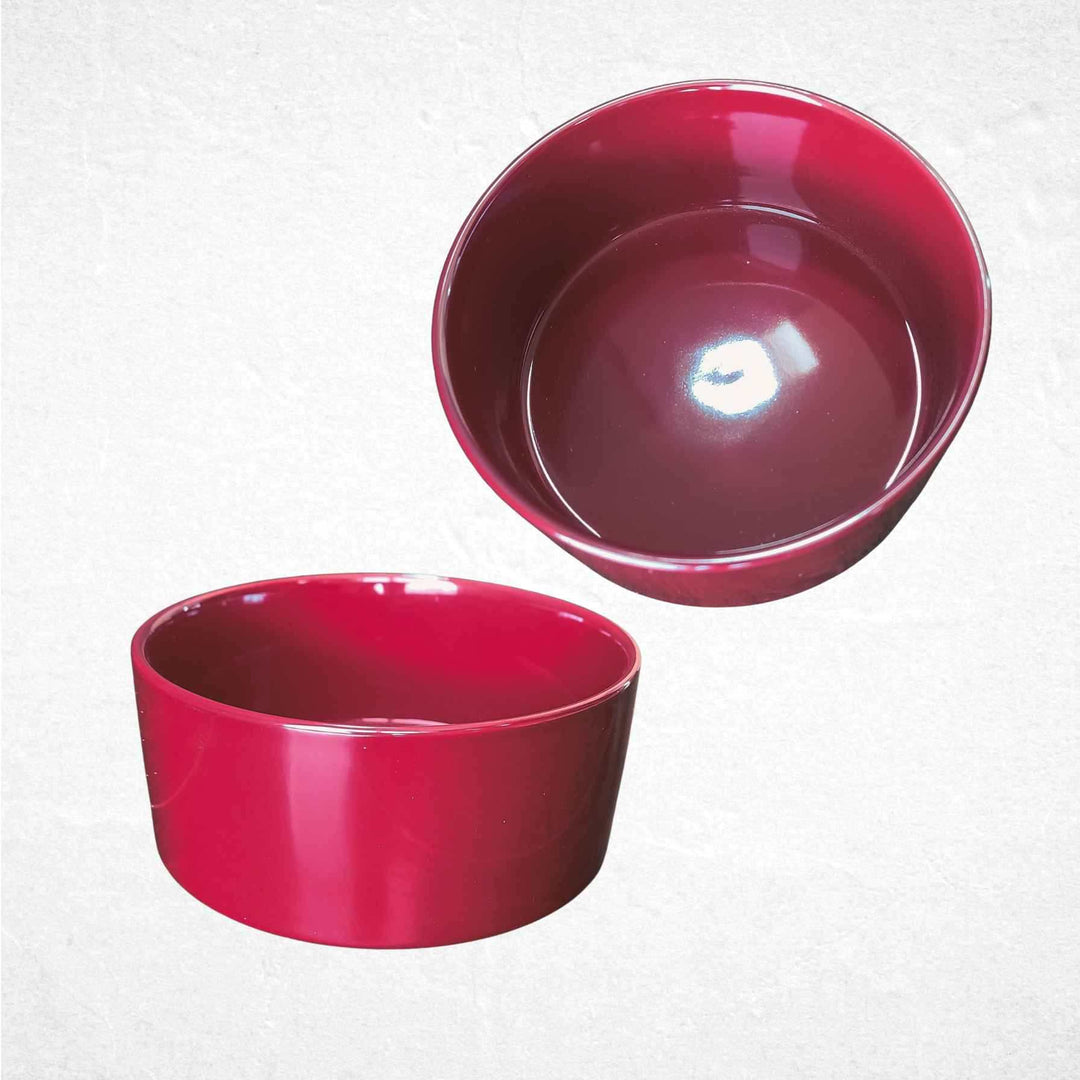 Ceramic Dog Bowl - Luigi - red