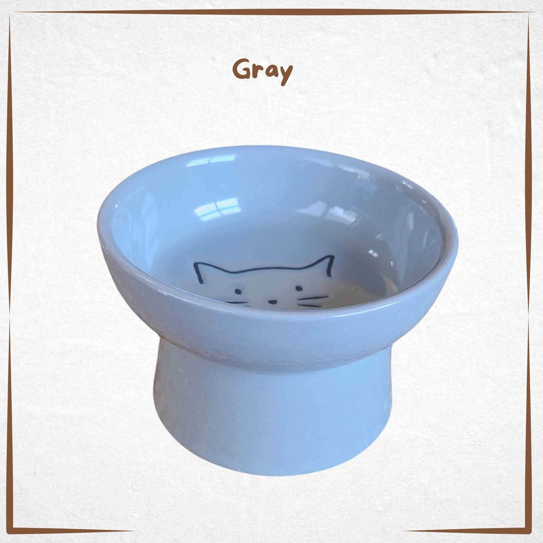 Raised Cat Bowl Small - Cat's Smile