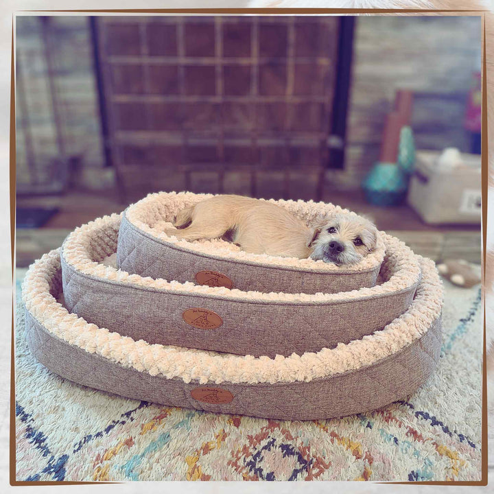 Natural Dog Bed Ramie Fabric