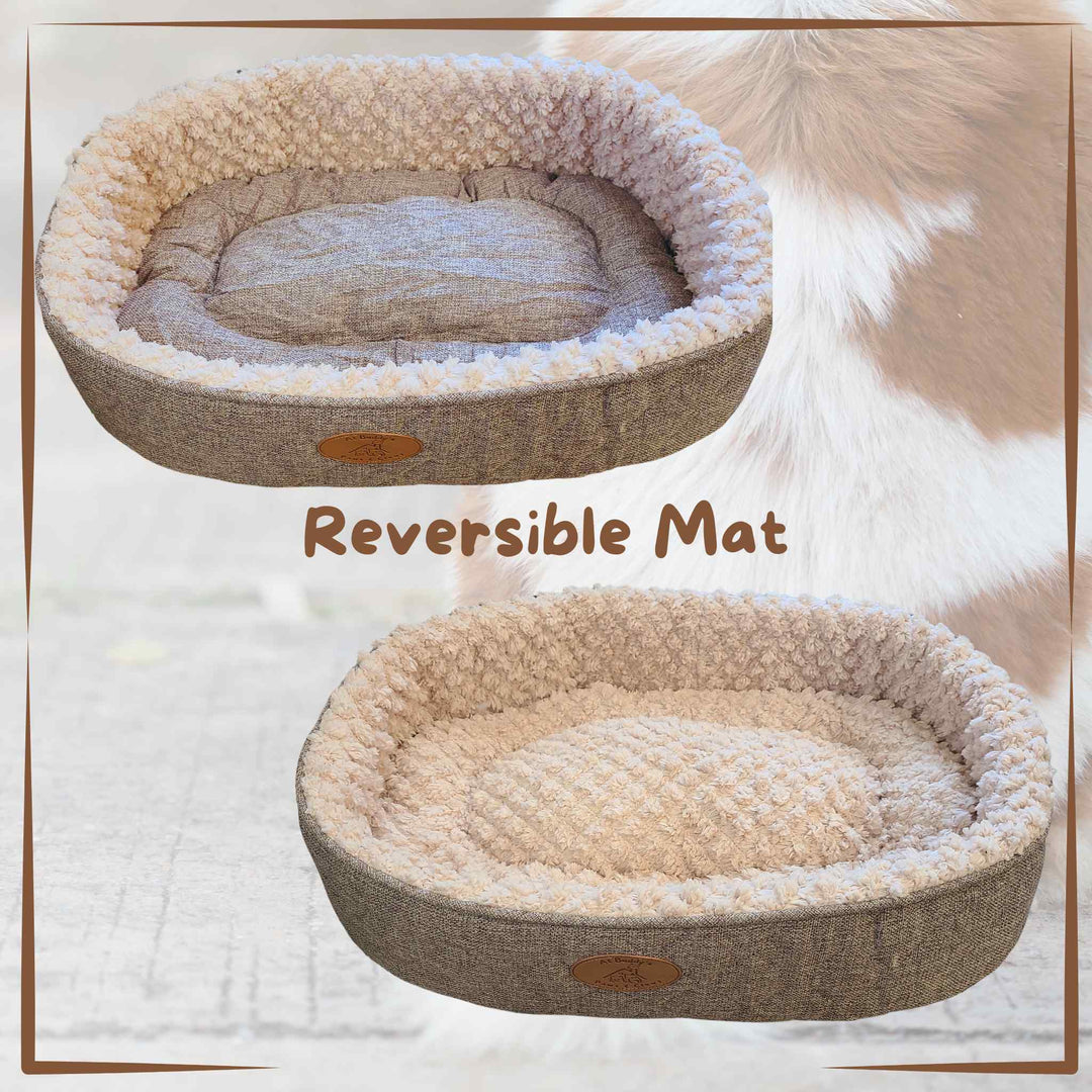 Natural Dog Bed Ramie Fabric