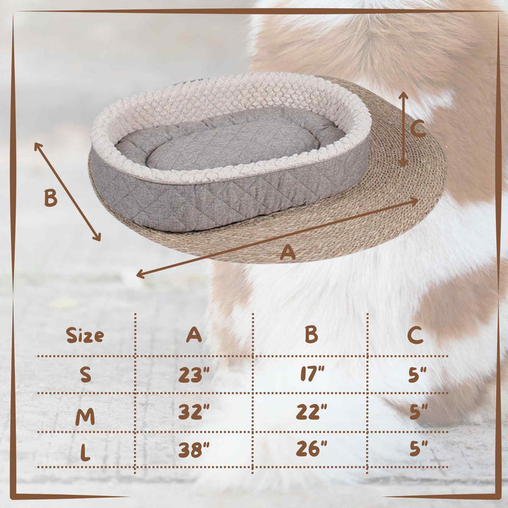 Natural Dog Bed Ramie Fabric