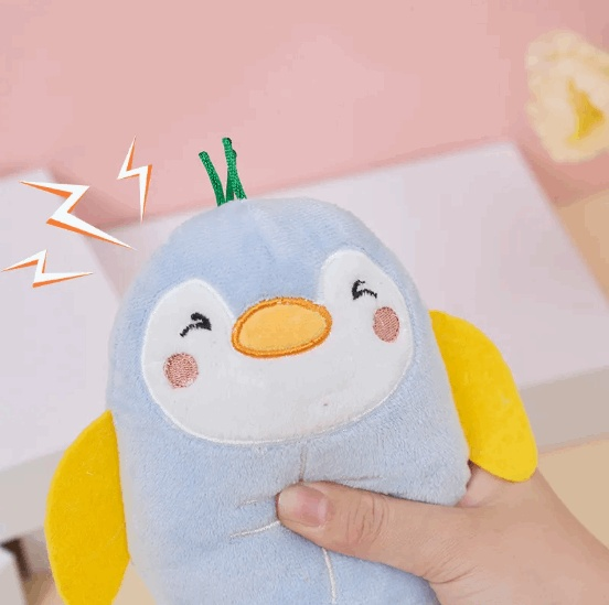 Dog Toy - Blue Penguin Yellow Wing