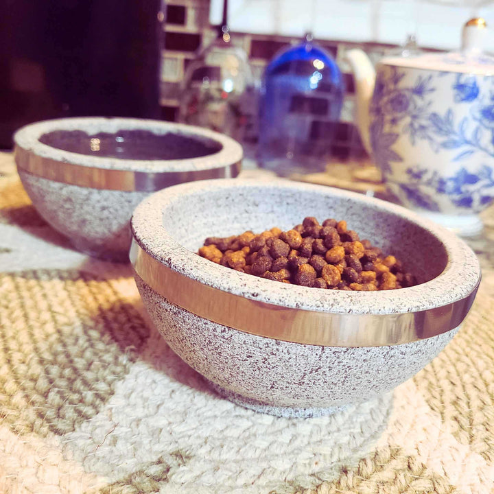 Natural Stone Cat Bowl