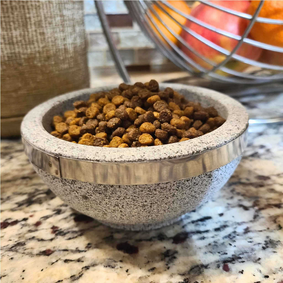 Natural Stone Cat Bowl