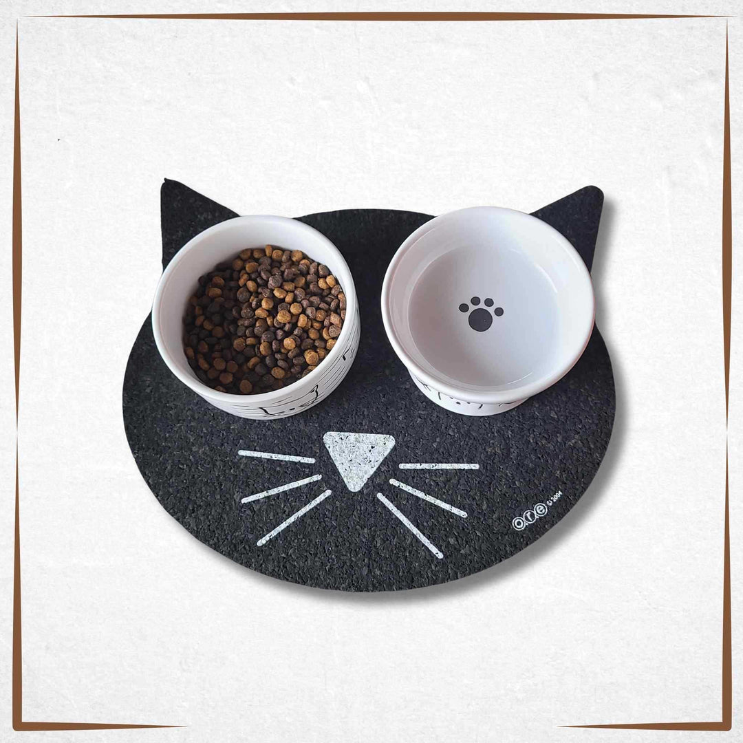 Small Cat Food Mat Eco-Friendly - Cat 