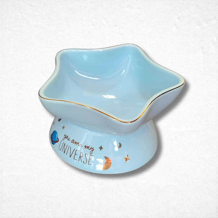 Raised Cat Bowl Tilted - Star