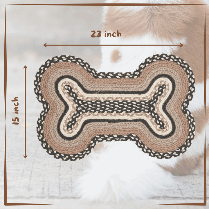 Dog food mat - Bone - Brown