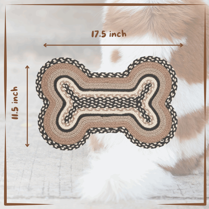 Dog food mat - Bone - Brown