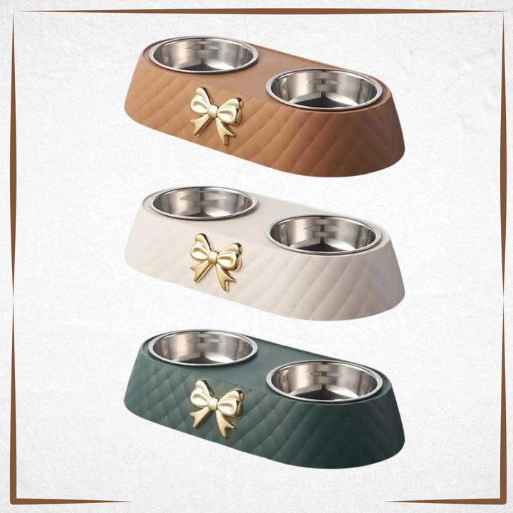 Cat Bowls Set - Bow