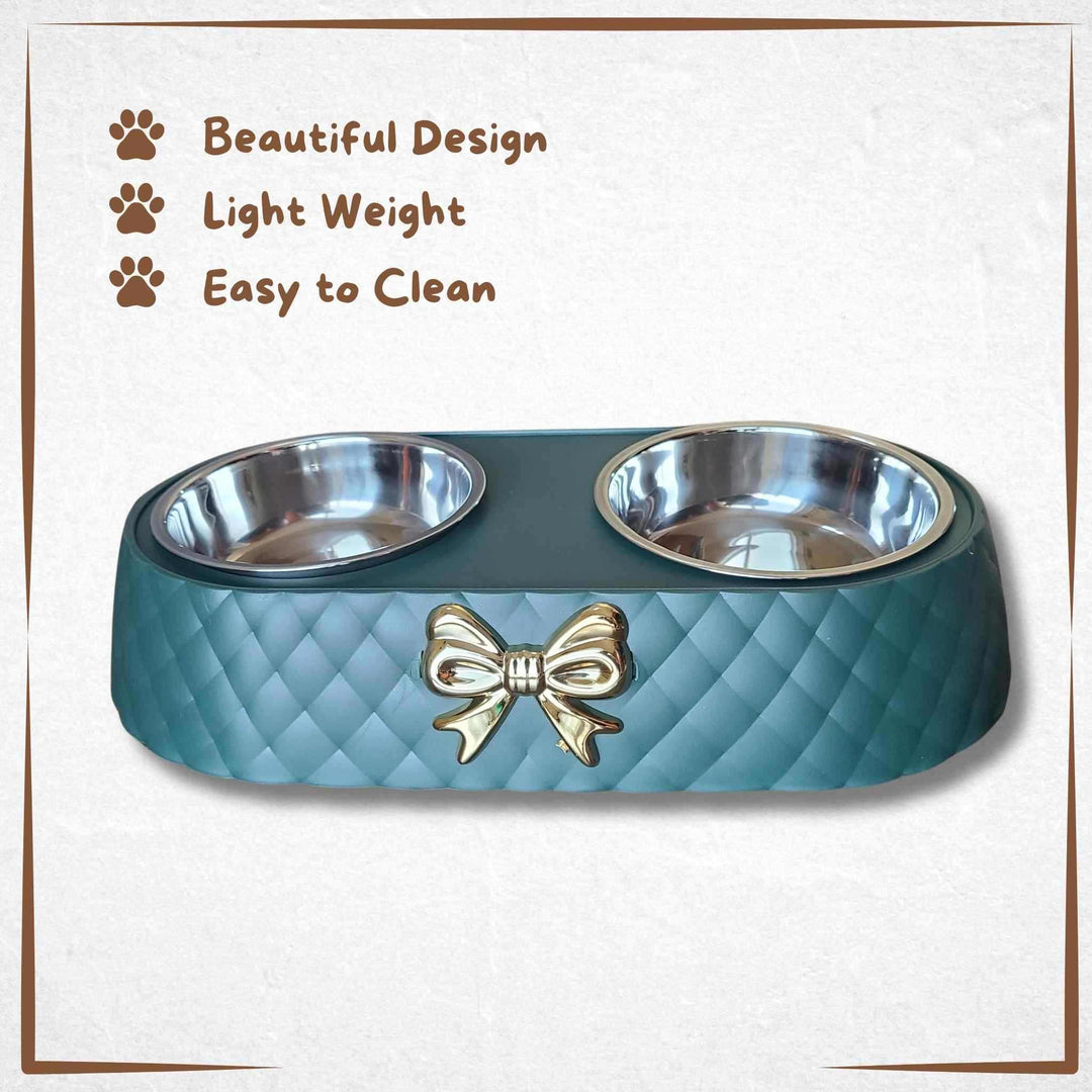 Cat Bowls Set - Bow