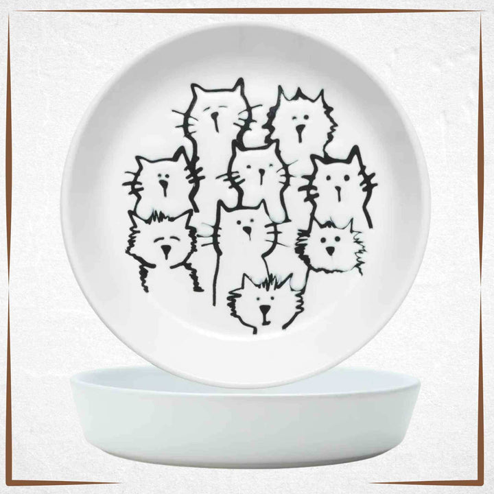 Cat Plate Ceramic - Random Cats