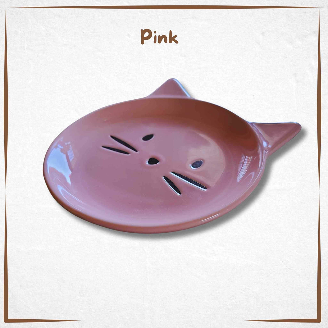 Cat Plate Shallow - Cat Face