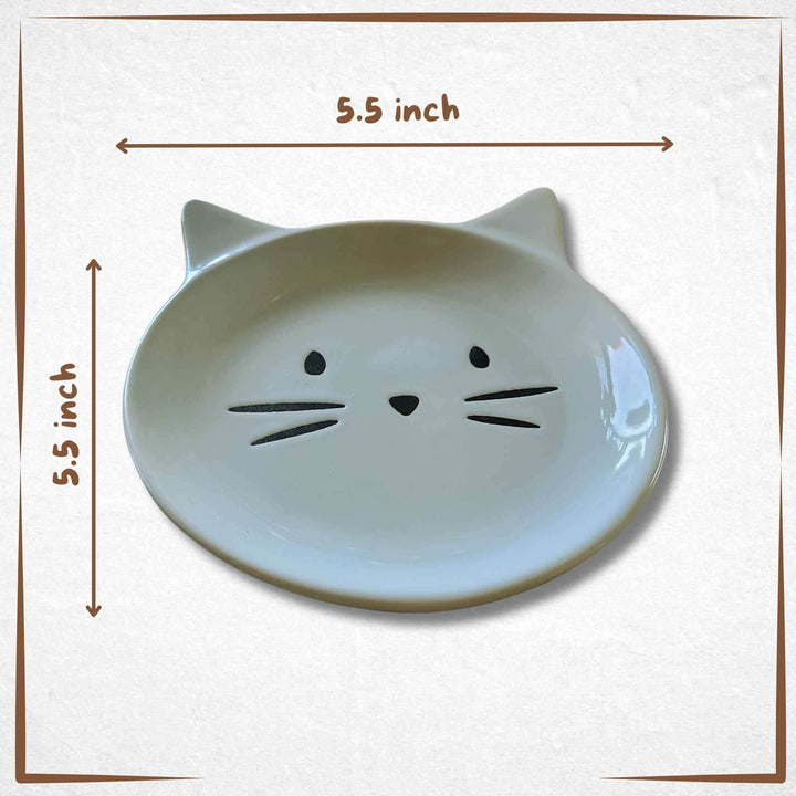 Cat Plate Shallow - Cat Face