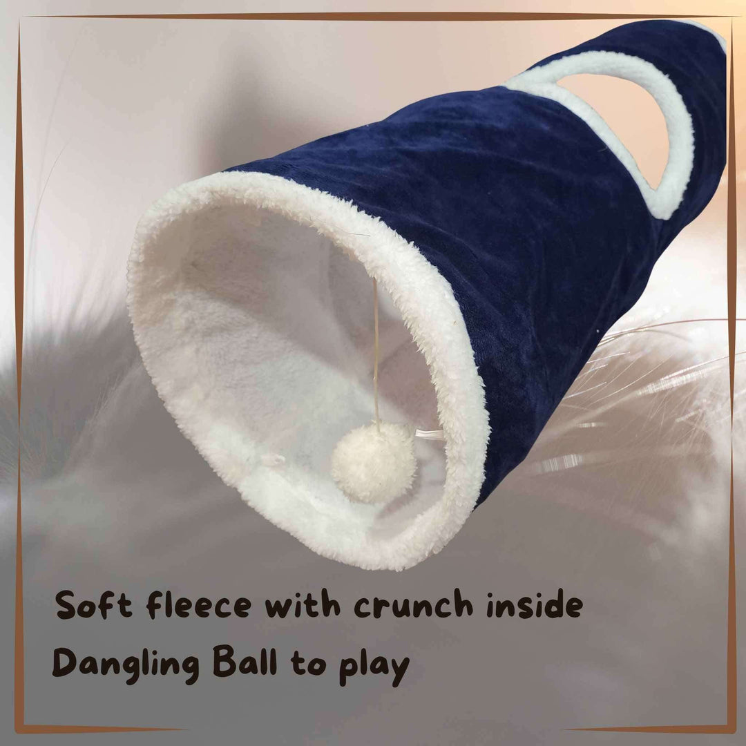 Soft Cat Play Tunnel Blue