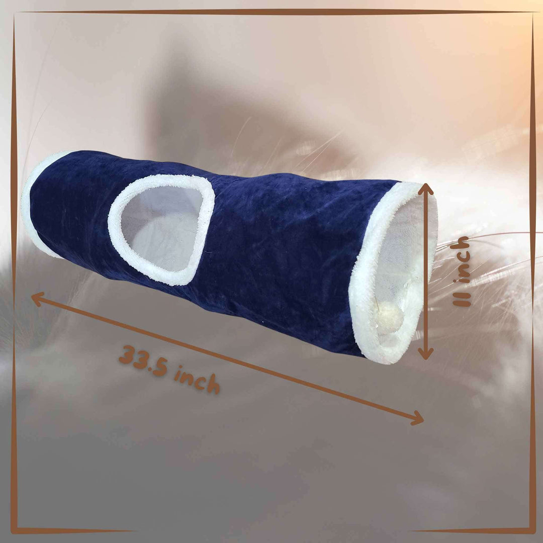 Soft Cat Play Tunnel Blue