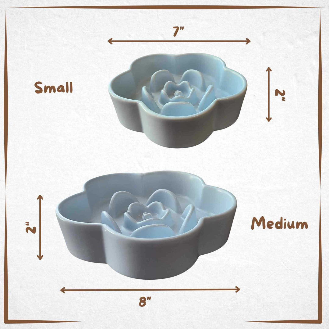 Slow Feeder Dog Bowl - Flower