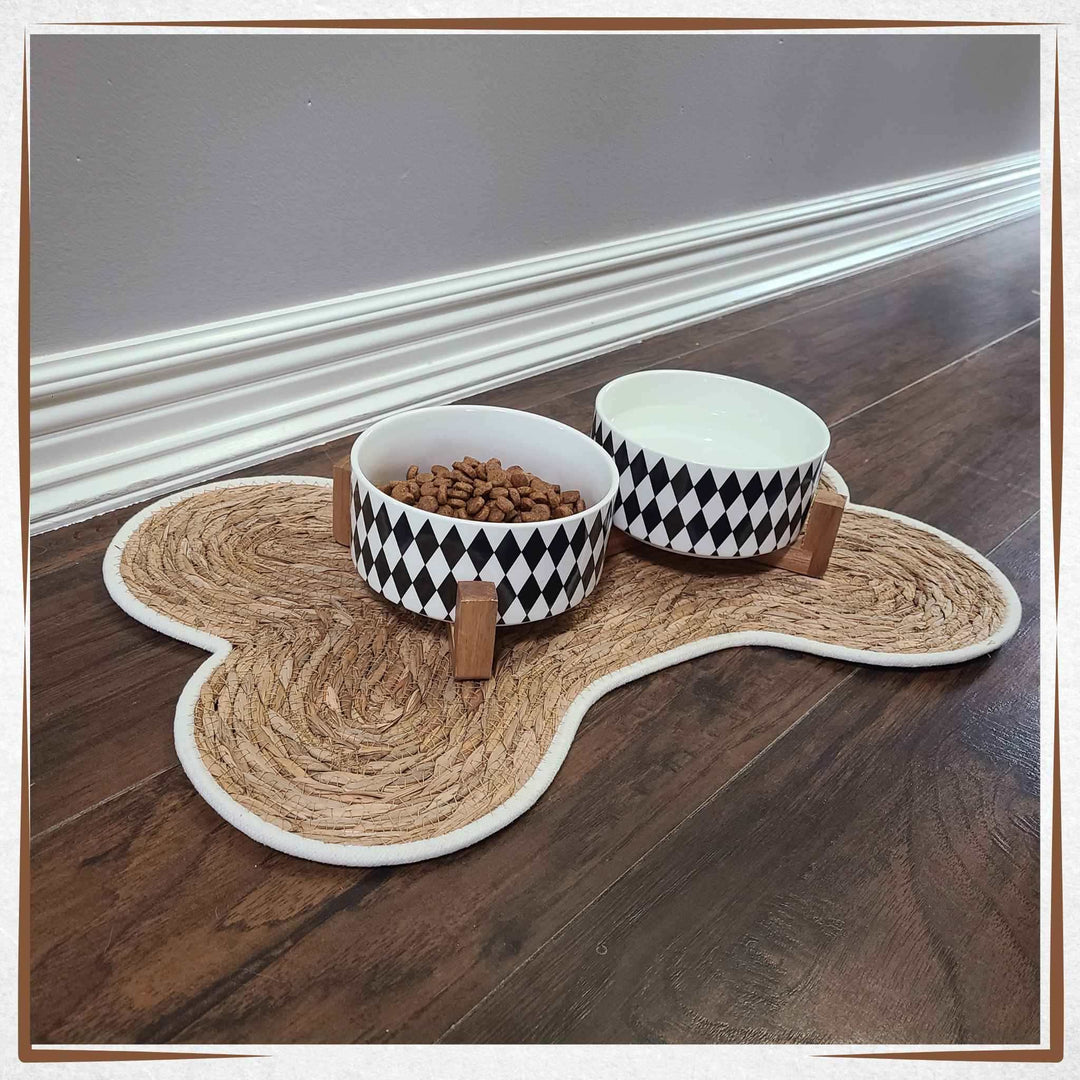 Dog Placemat - Eco-friendly 100% Natural Bone shaped