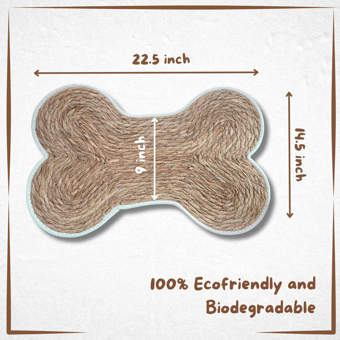 Dog Placemat - Eco-friendly 100% Natural Bone shaped