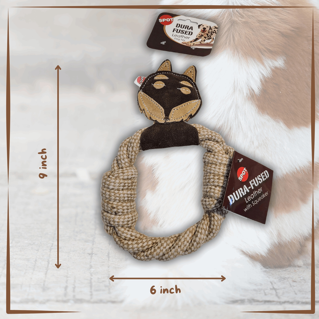 dog rope toy fox size