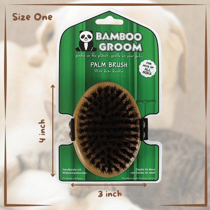 Palm Brush For Pets Bamboo Groom