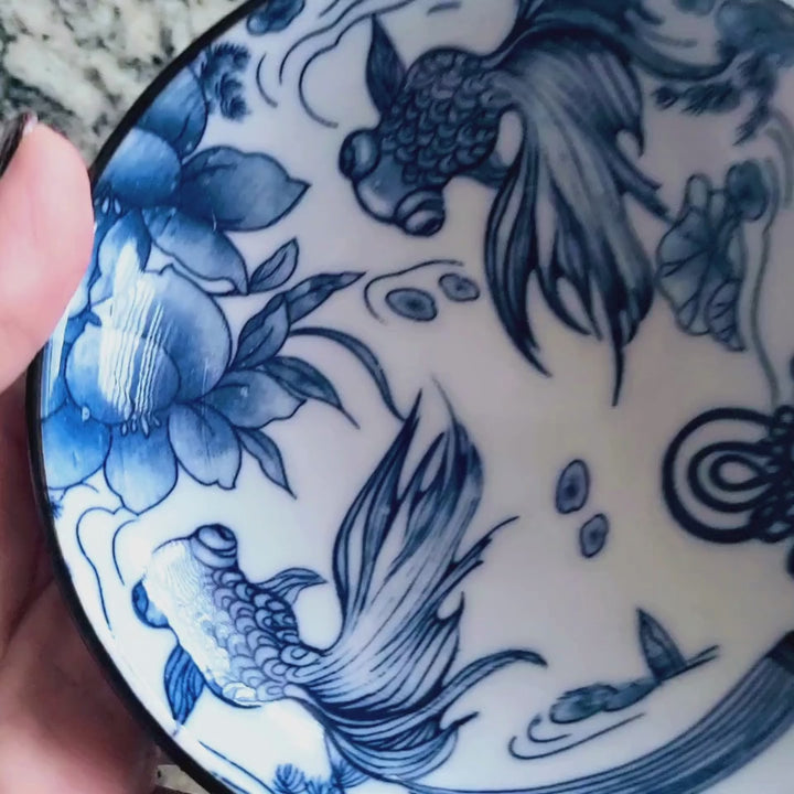 Chinoiserie Cat Plate - Goldfish